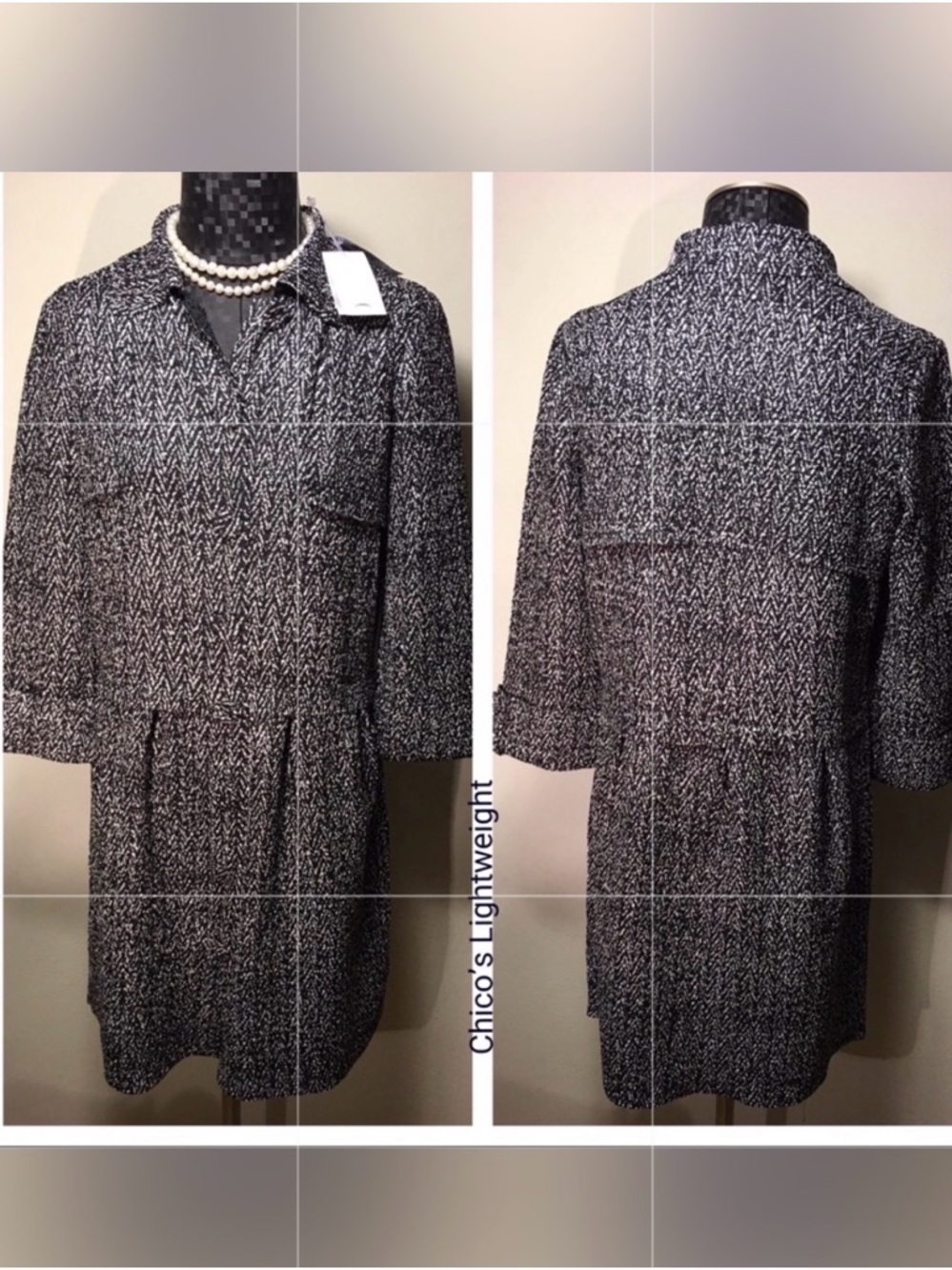 Chico's Travelers Collection Lovely Lisa Jacket black & white size 0